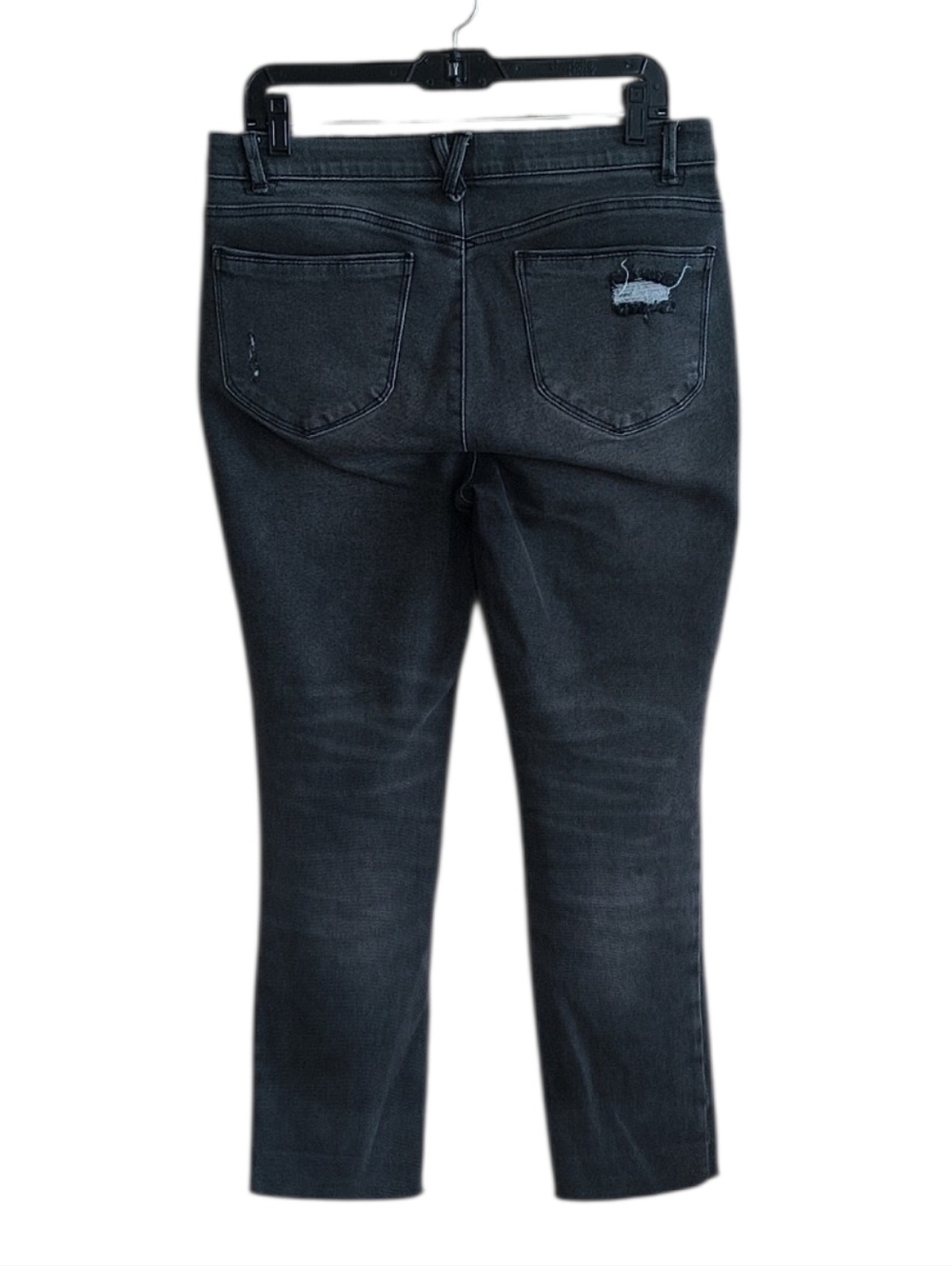 Democracy Faded  Black "Ab" Technology Straight-Leg Button Fly Jeans Size 10 - Picture 4 of 8